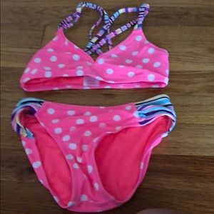 A pink girls bikini.